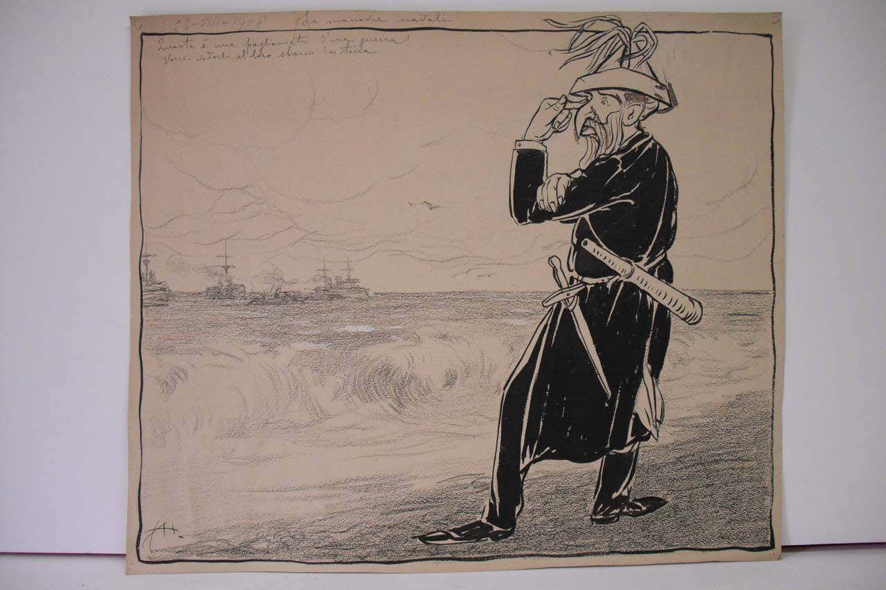 LE MANOVRE NAVALI. (disegno) di Mazza, Aldo (1908/08/23 - )