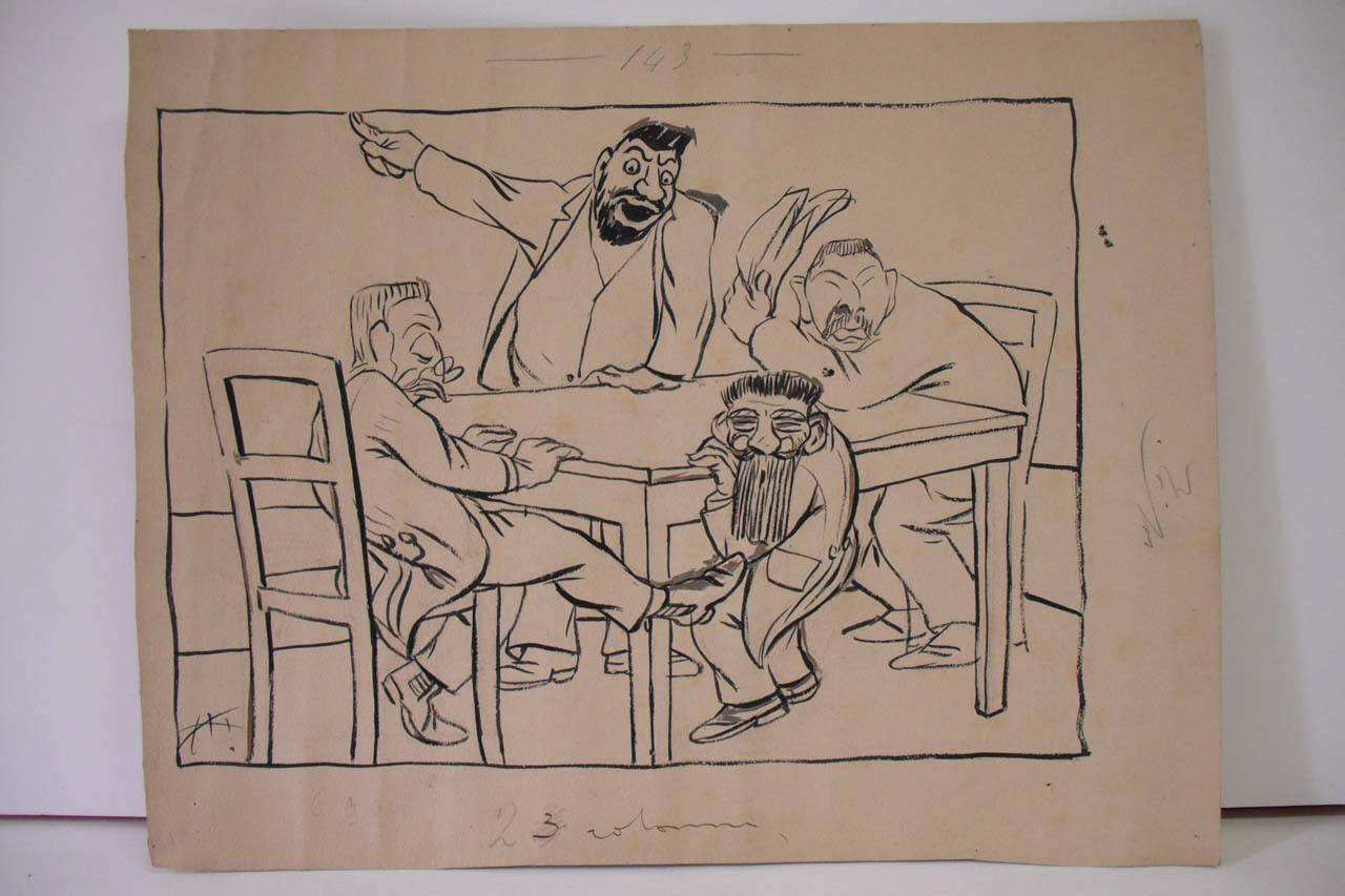 PRDROMI DELLE ELEZIONI NEL III COLLEGIO. (disegno) di Mazza, Aldo (1908/09/06 - )