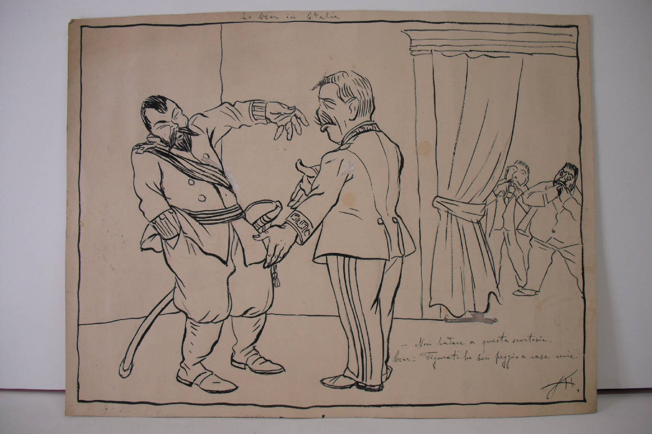 LE VENUTE DELLO CZAR - dialogo anticipato. (disegno) di Mazza, Aldo (1909/07/04 - )
