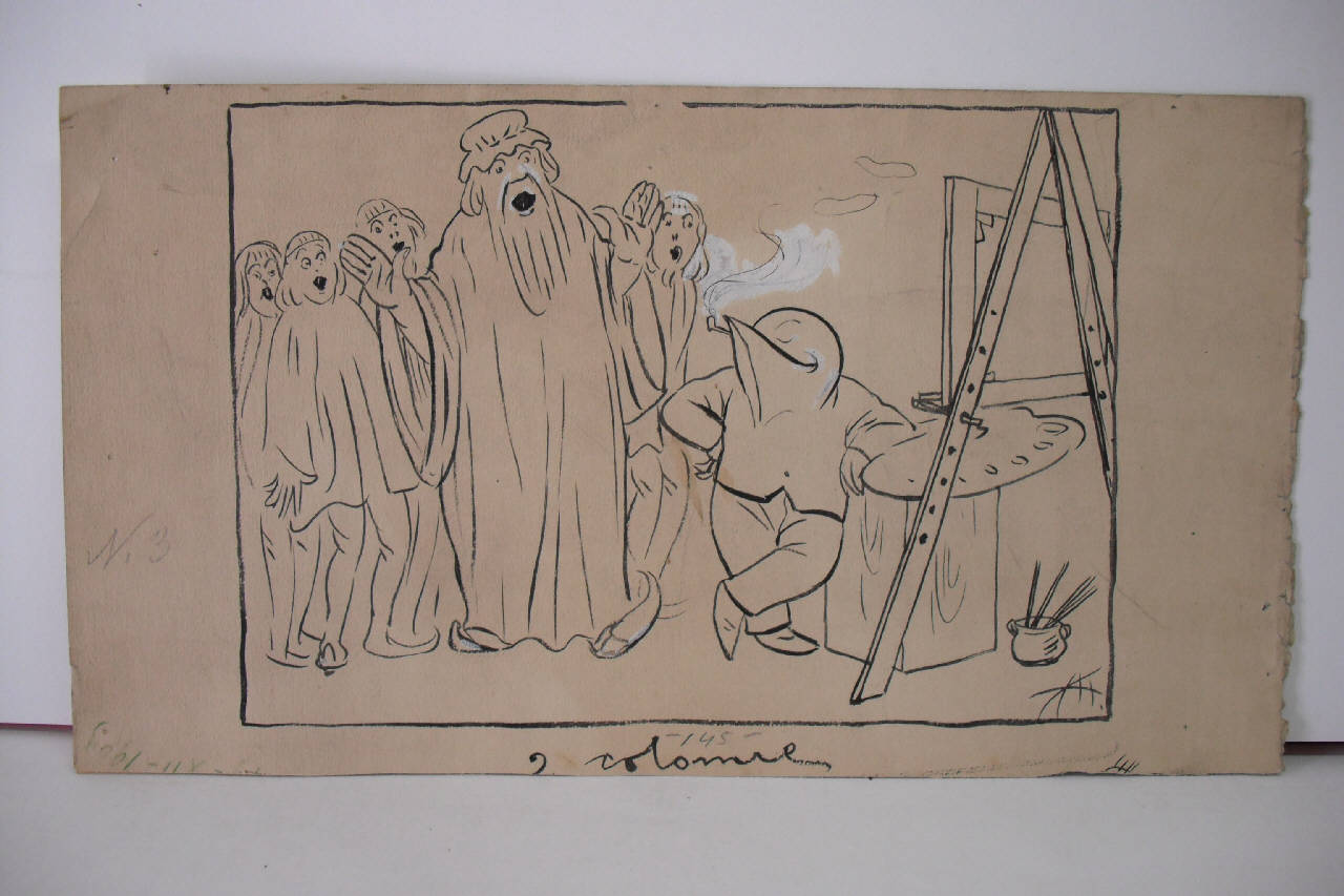 IL PREMIO AGLI ABBONATI DEL GUERINO. (disegno) di Mazza, Aldo (1909/12/19 - )