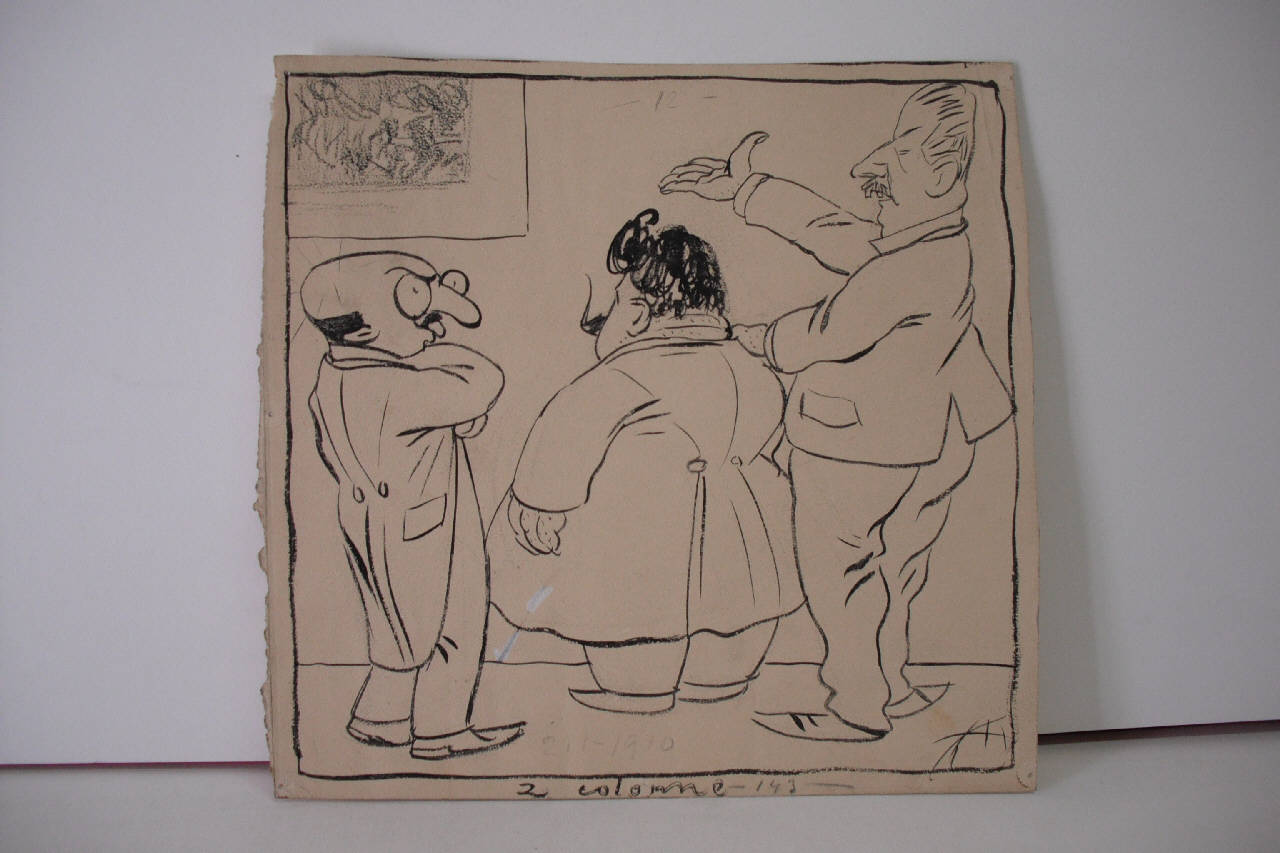 I MAESTRI DI MUSICA E IL PREMIO AI NOSTRI ABBONATI. (disegno) di Mazza, Aldo (1910/01/02 - )