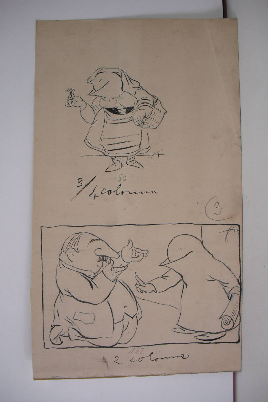 LA TASSA DI FAMIGLIA E IL NOSTRO PREMIO. (disegno) di Mazza, Aldo (1910/01/09 - )