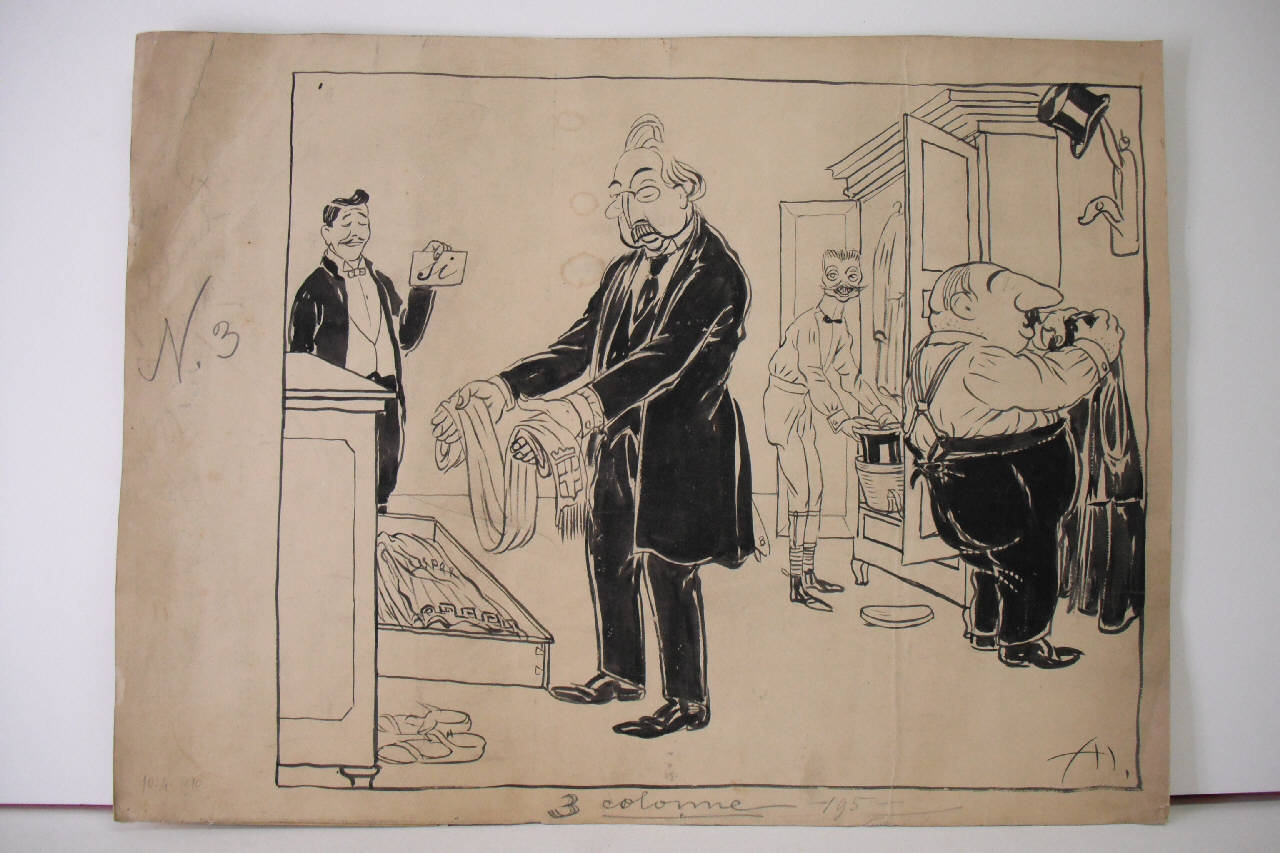 EFFETTI DEL "REFERENDUM" SULLA GIUNTA. (disegno) di Mazza, Aldo (1910/04/10 - )