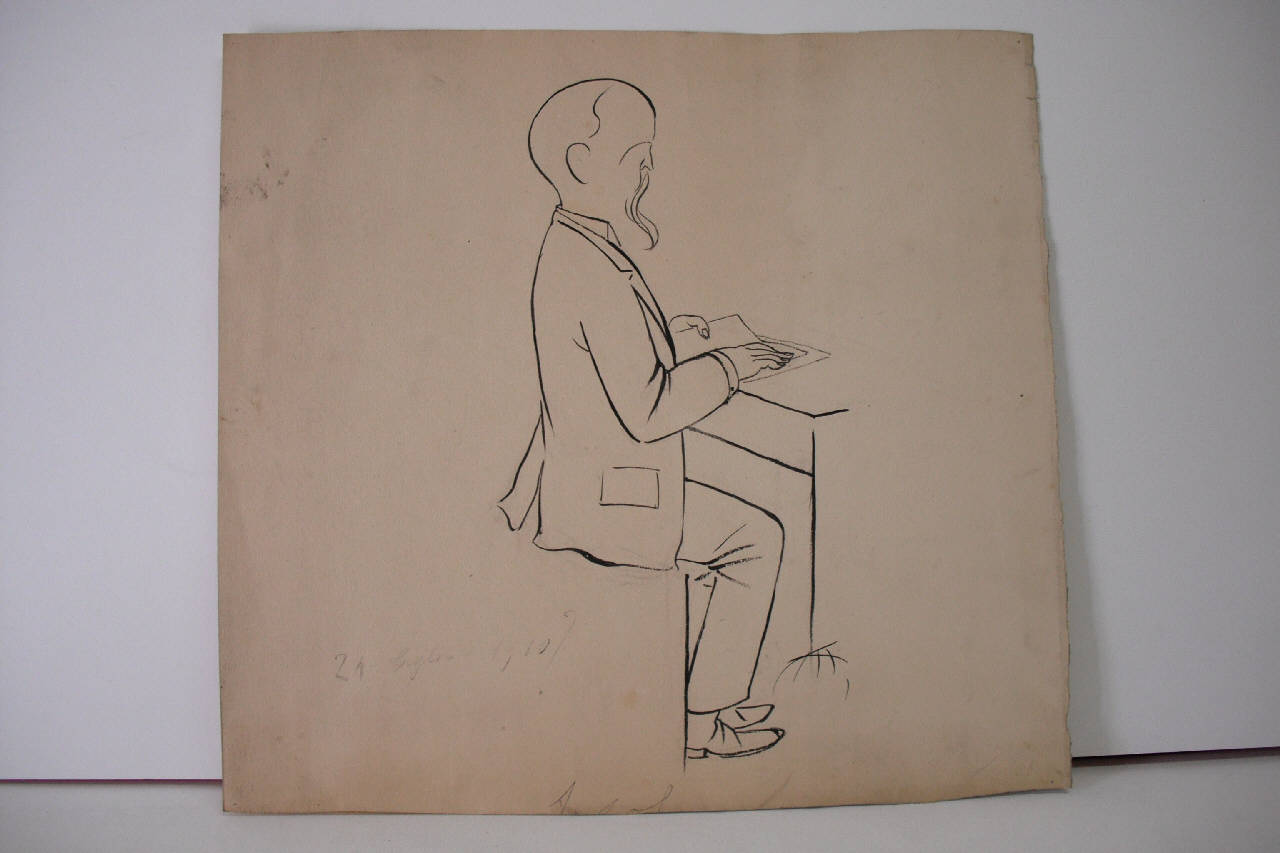 L'EX CONSIGLIERE PROF. PORRO. (disegno) di Mazza, Aldo (1910/07/24 - )