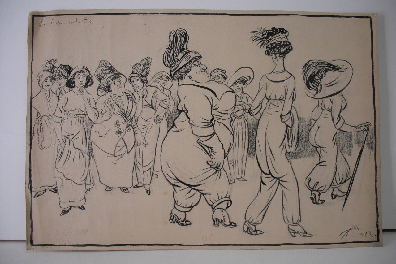 LA NUOVA MODA - I NOSTRI "MANNEQUINS". (disegno) di Mazza, Aldo (1911/02/26 - )