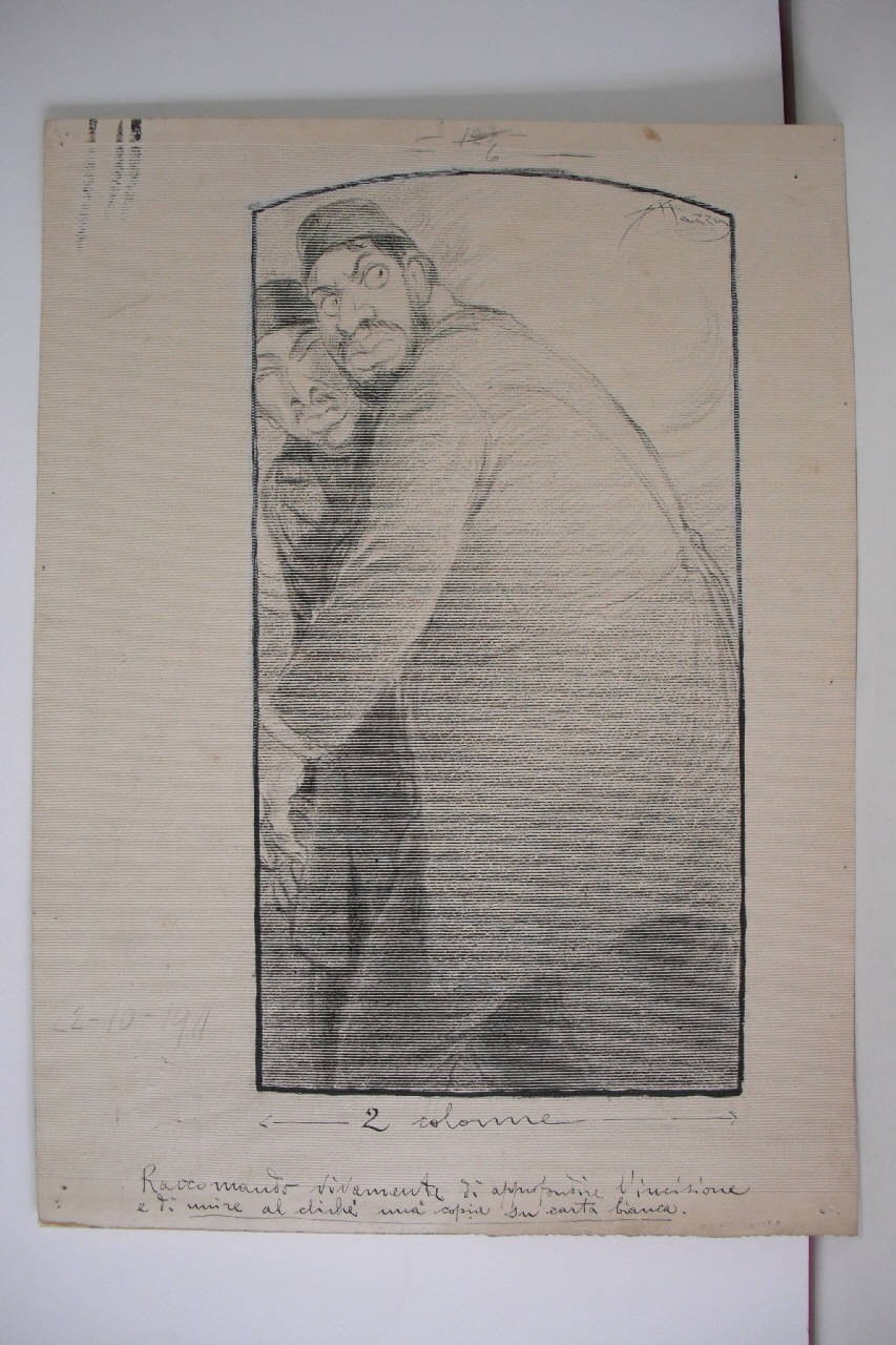 TURATI E TREVES DOPO IL FIASCO. (disegno) di Mazza, Aldo (1911/10/22 - )