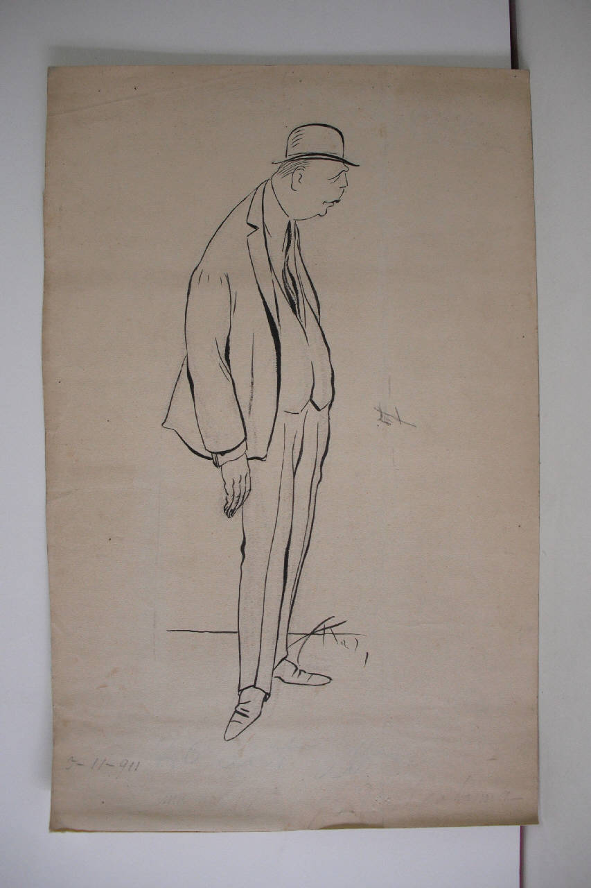 IL DIRETTORE DEL TEATRO DAL VERME. (disegno) di Mazza, Aldo (1911/11/05 - )