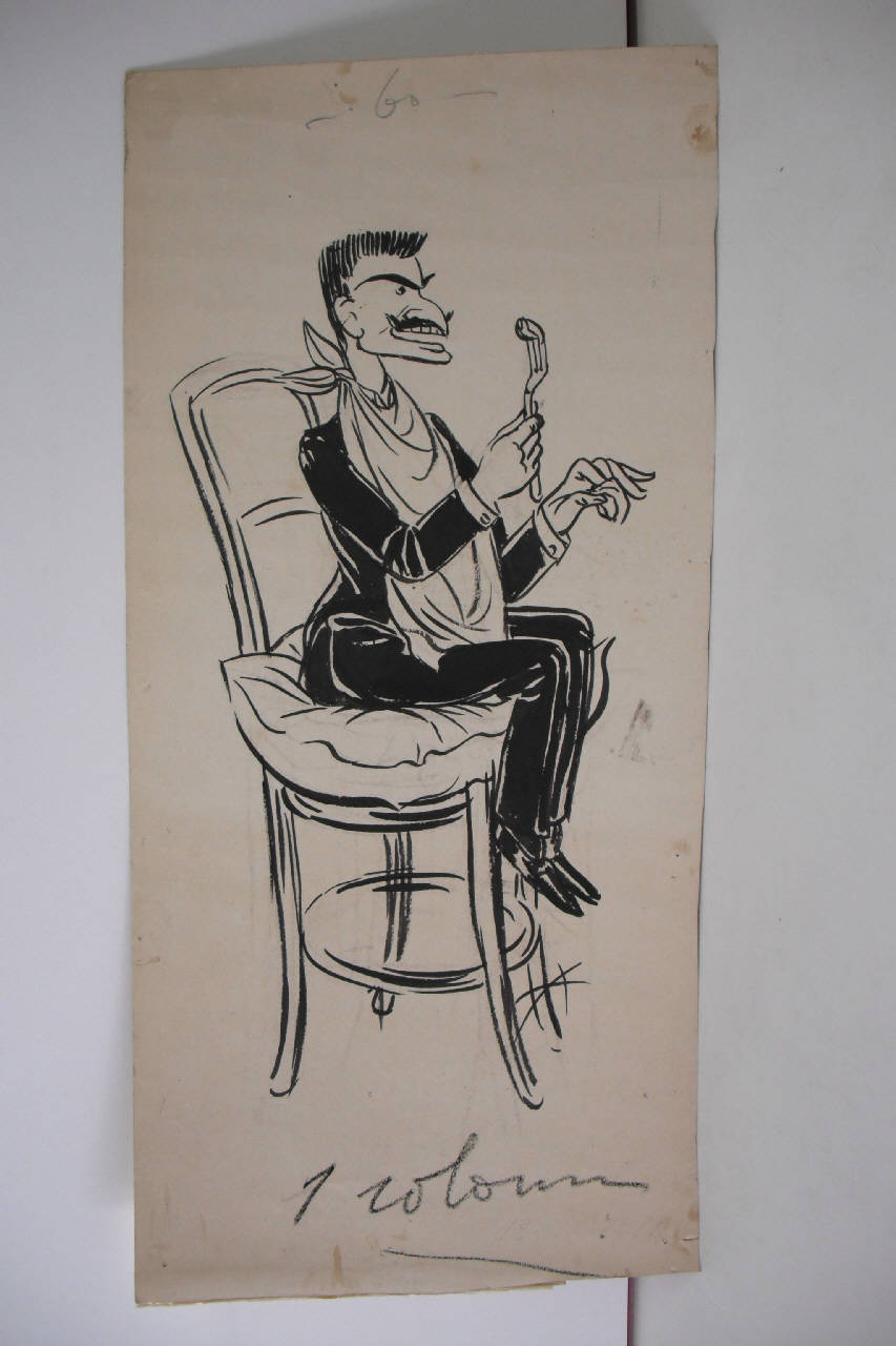 L'ON. SILVIO CRESPI, PRESIDENTE DELL'AUTOMOBIL CLUB. (disegno) di Mazza, Aldo (1911/11/12 - )