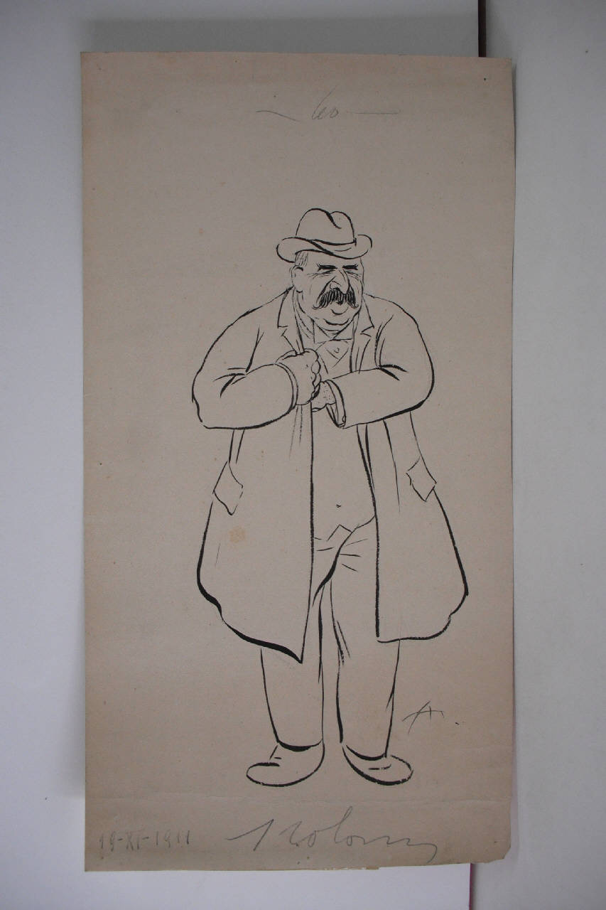 IN BORSA IL CAV. CATTANEO. (disegno) di Mazza, Aldo (1911/11/19 - )