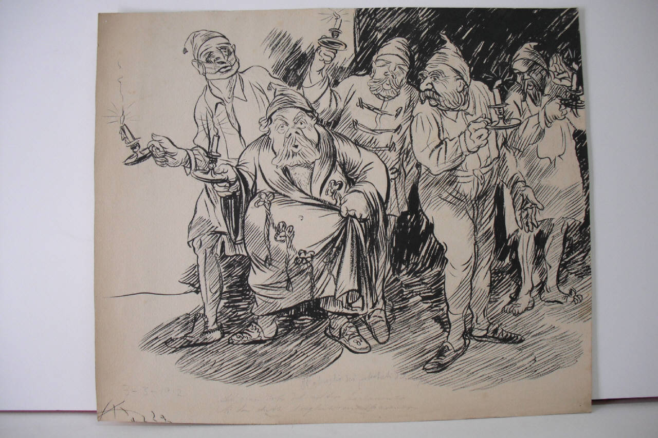 IL RISVEGLIO DEI POTENTATI D'EUROPA. (disegno) di Mazza, Aldo (1912/03/03 - )