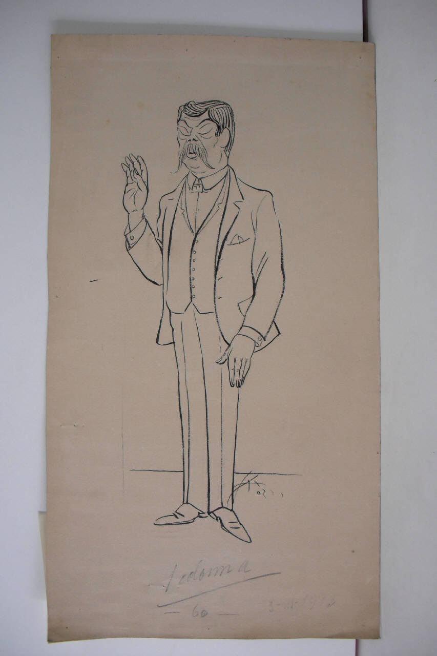 IL CONSIGLIERE COMUNALE BARONI. (disegno) di Mazza, Aldo (1912/03/03 - )