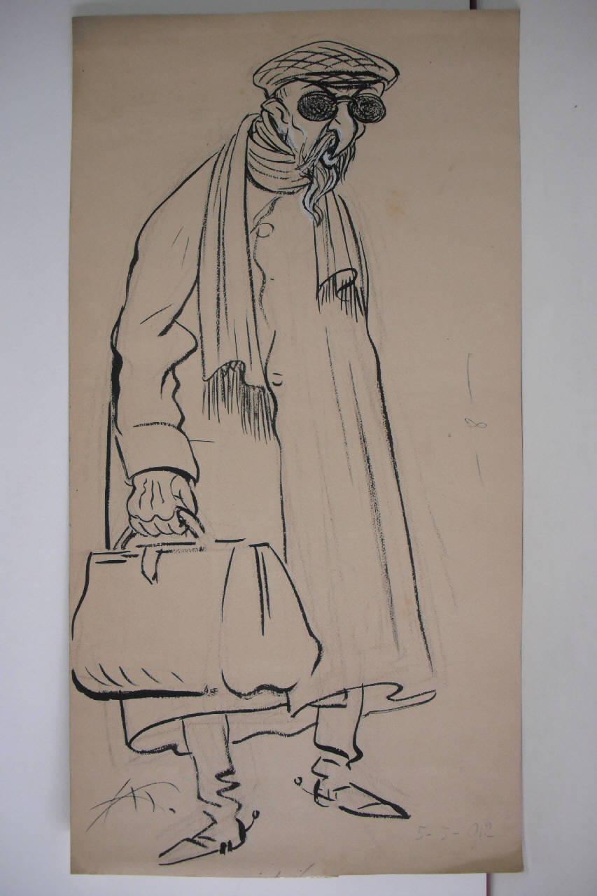 IL "MASTER" DELLA SOCIETA' PER LA CACCIA A CAVALLO. (disegno) di Mazza, Aldo (1912/05/05 - )