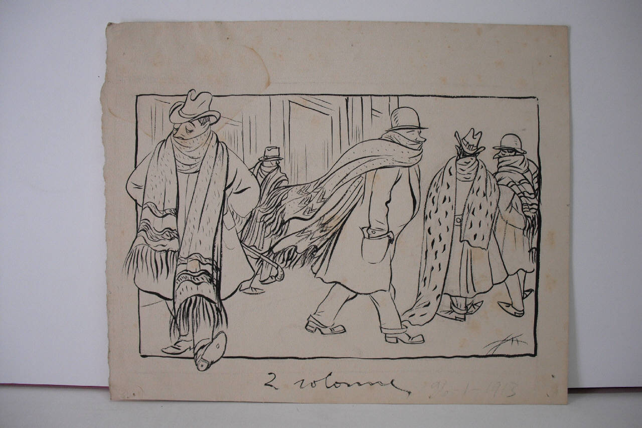 ELEGANTI A BUON MERCATO. (disegno) di Mazza, Aldo (1913/01/26 - )