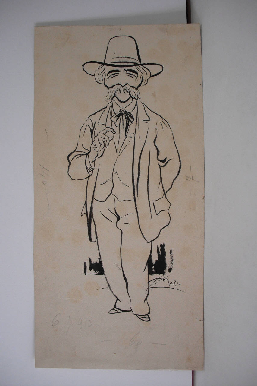 IL PROF. VESPASIANO BIGNAMI. (disegno) di Mazza, Aldo (1913/07/06 - )