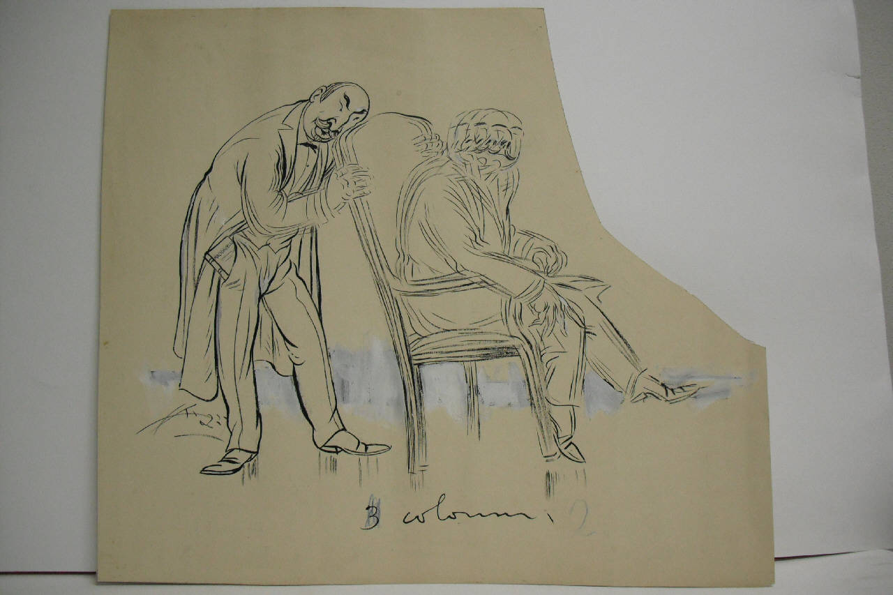 IL TERREMOTO DI MONTECITORIO. (disegno) di Mazza, Aldo (1915/01/24 - )