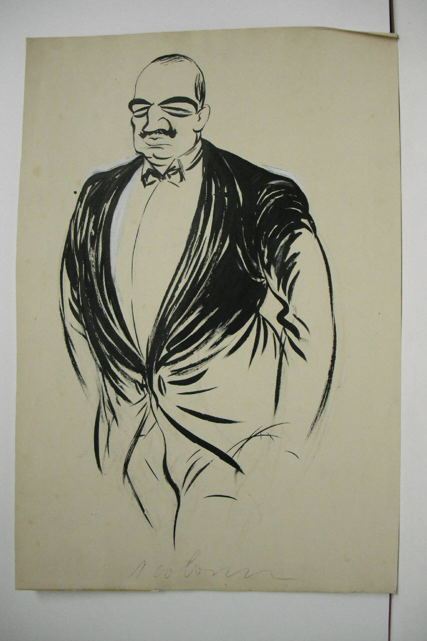 IL MAESTRO GIORDANO. (disegno) di Mazza, Aldo (1915/02/28 - )