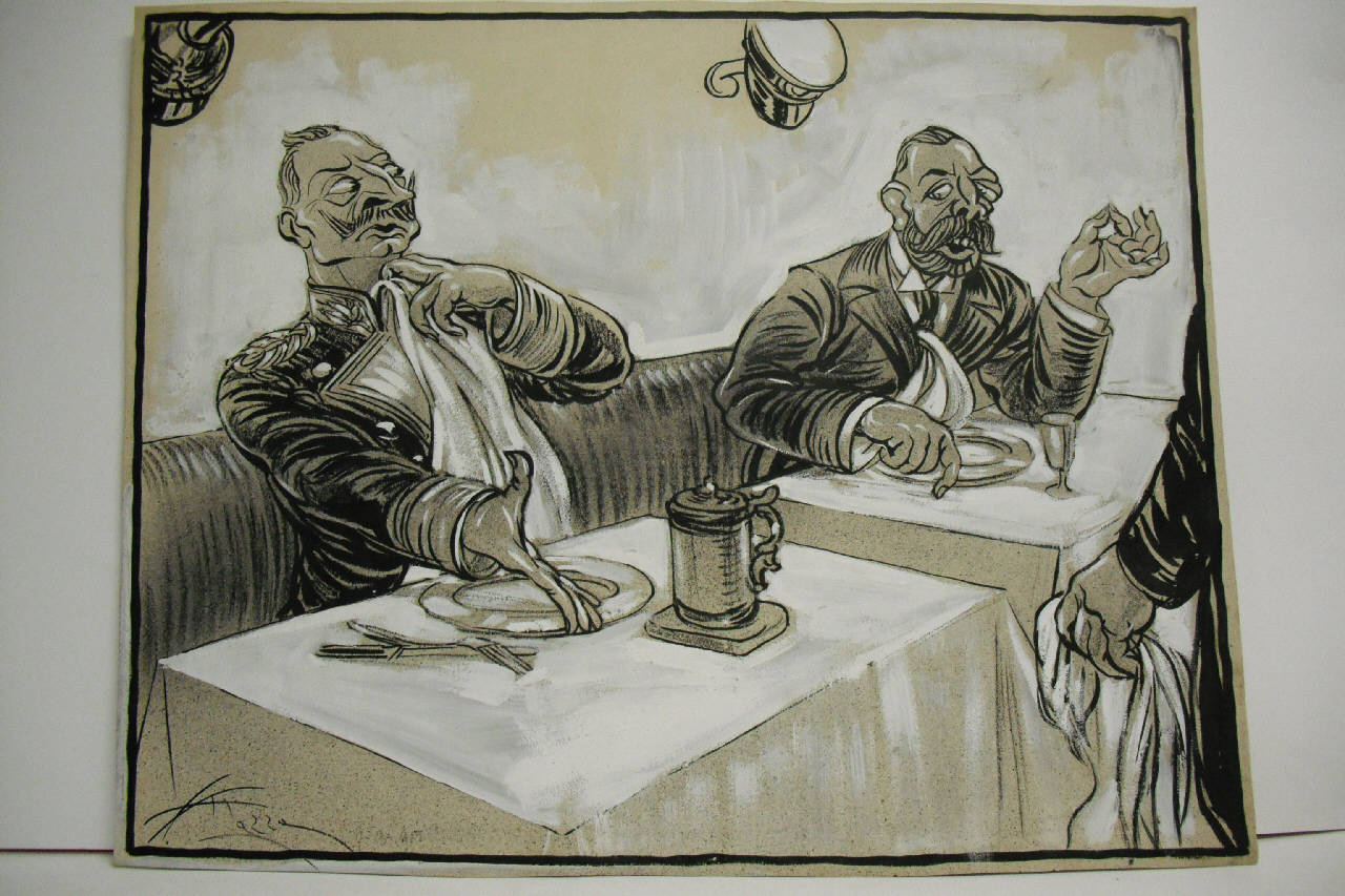 IL "MENU'" QUOTIDIANO. (disegno) di Mazza, Aldo (1915/03/07 - )