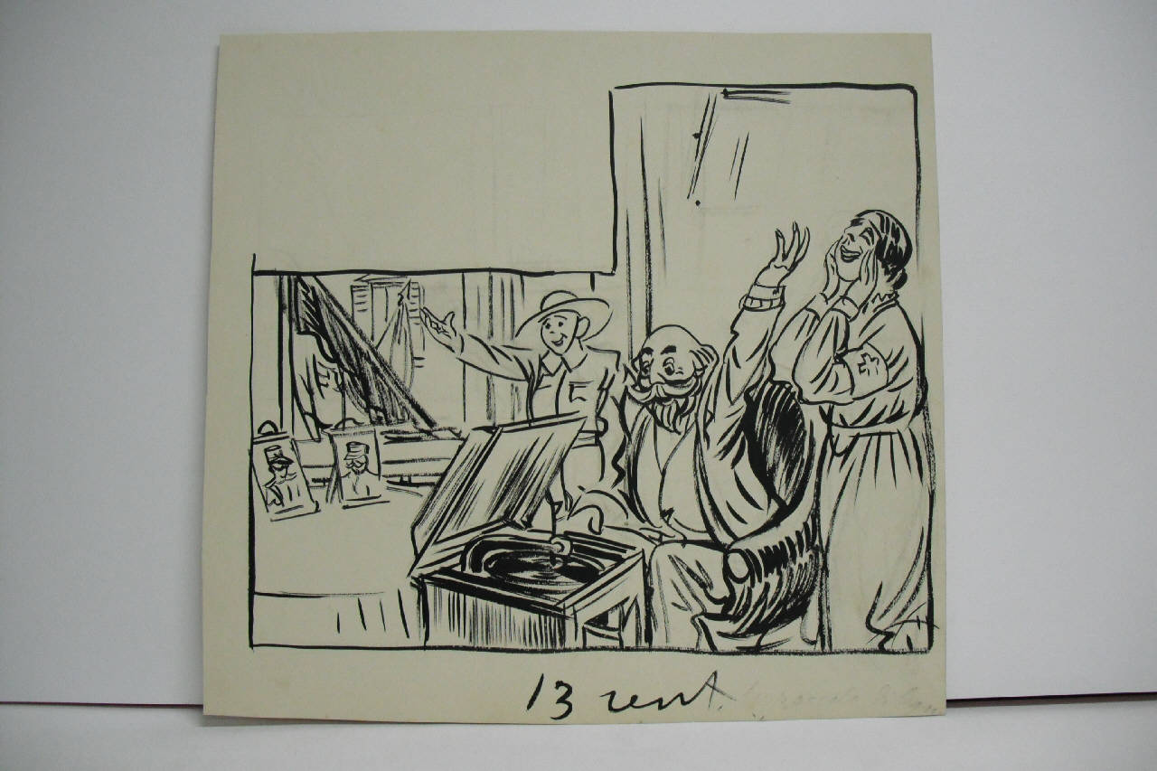 MENTRE I GIOVANI SONO AL CAMPO (Reclame). (disegno) di Mazza, Aldo (1915/06/13 - )