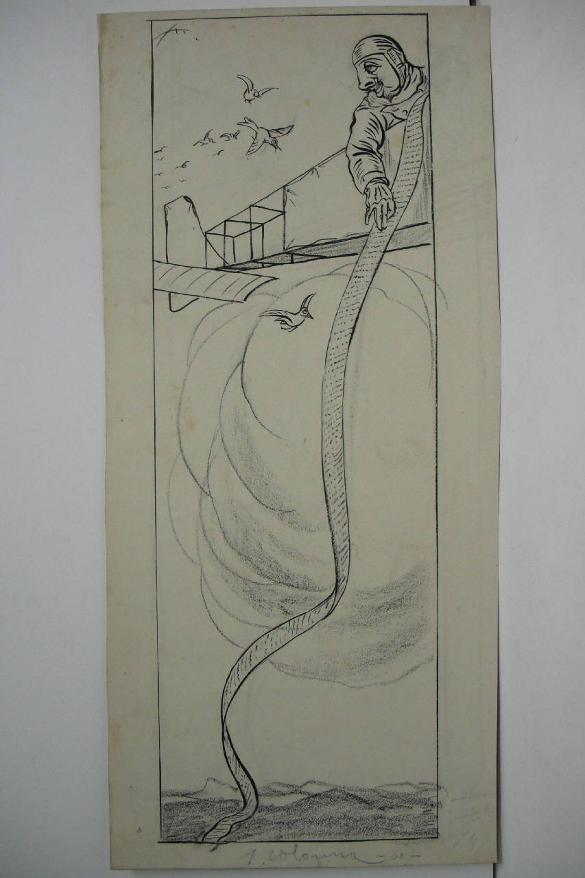 IL POETA DELL'IRREDENTA. (disegno) di Mazza, Aldo (1915/09/26 - )