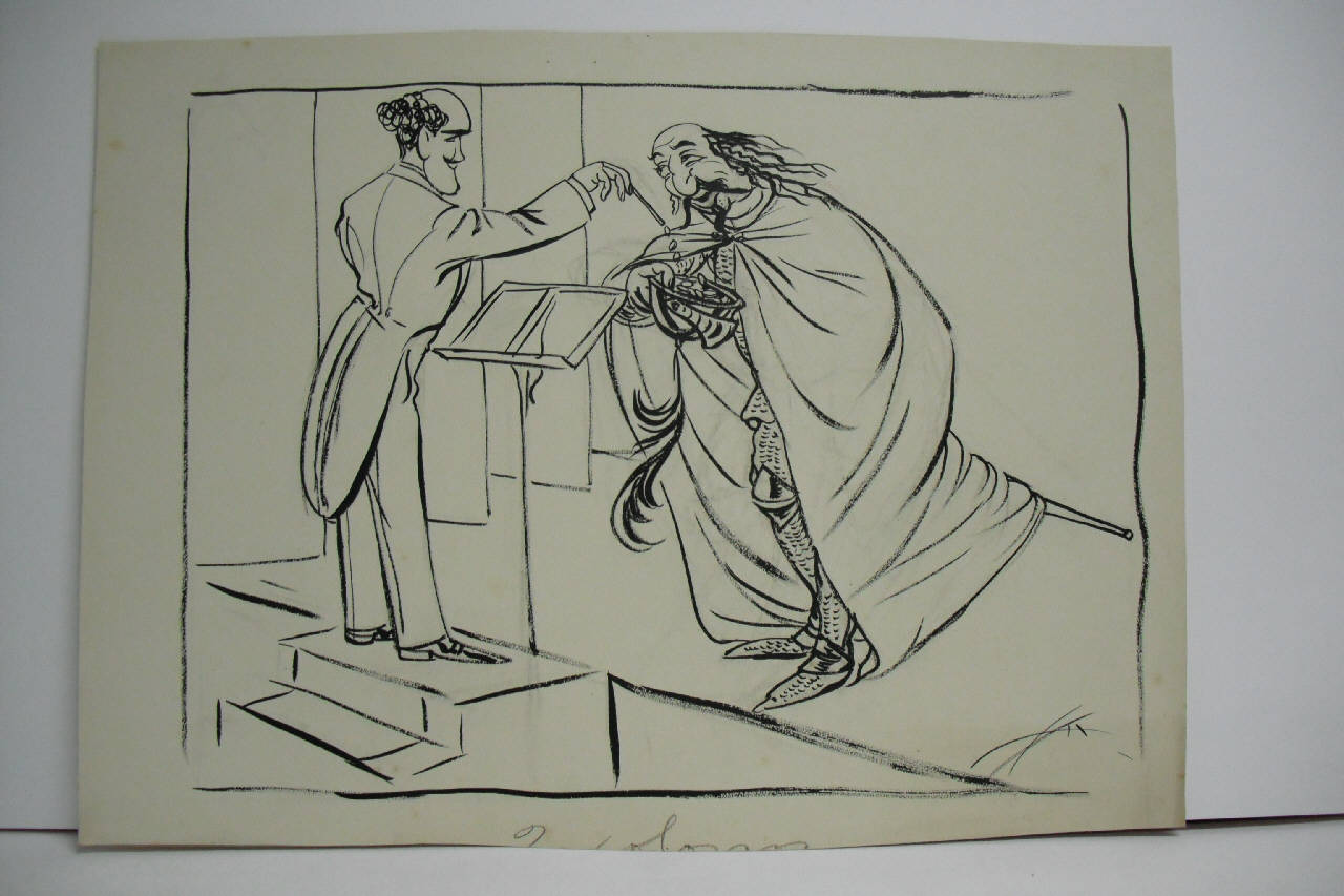 LA STAGIONE STRAORDINARIA AL DAL VERME. (disegno) di Mazza, Aldo (1915/09/19 - )