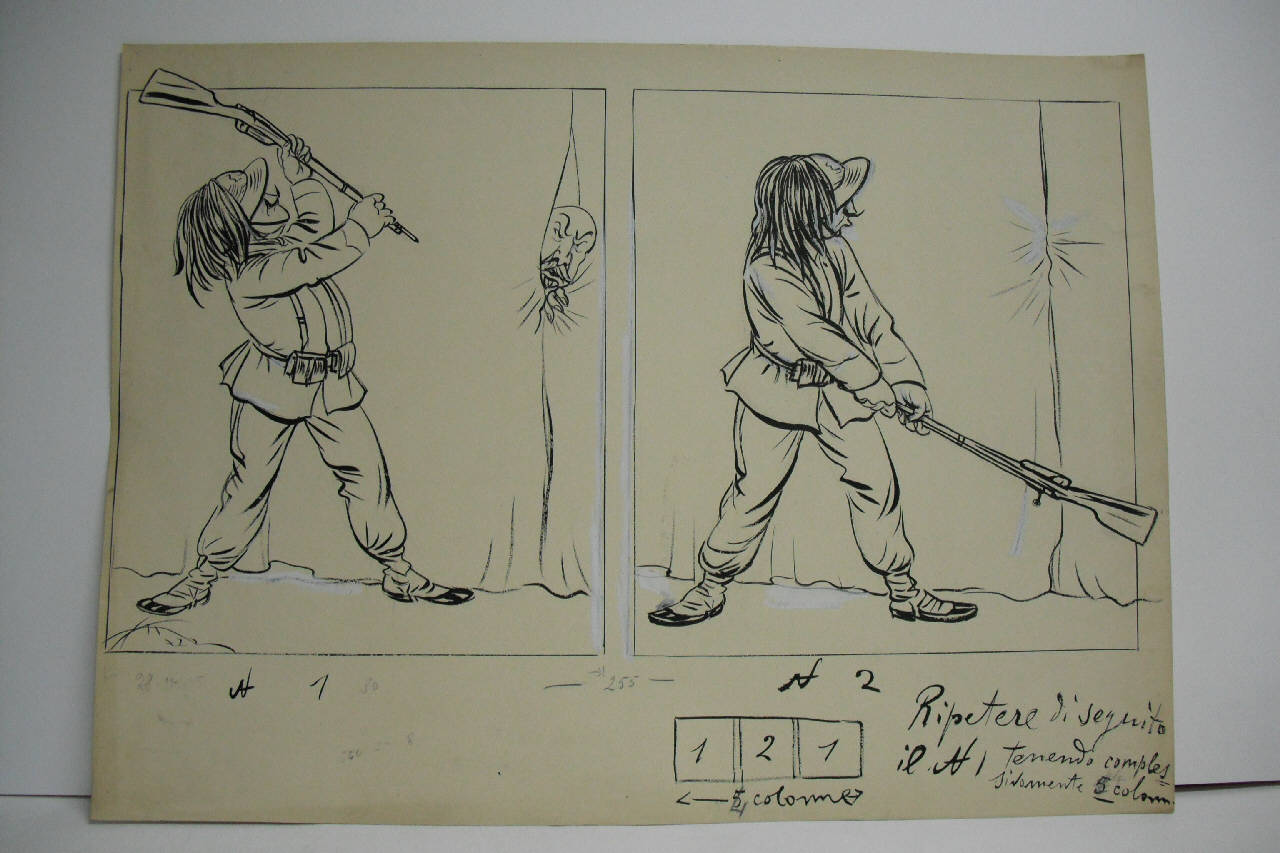 L'INGOMBRANTE. (disegno) di Mazza, Aldo (1915/11/28 - )