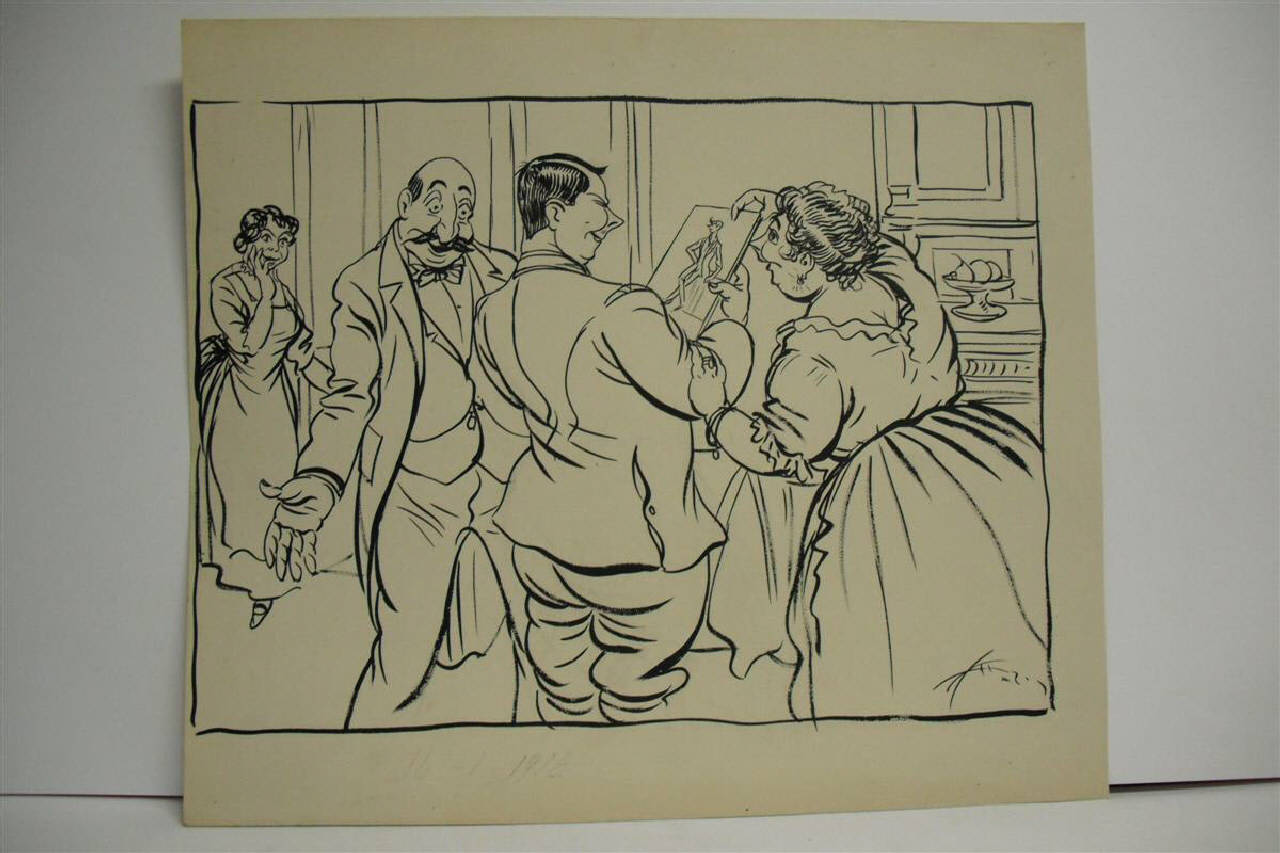 I BUONI EFFETTI DELLA GUERRA. (disegno) di Mazza, Aldo (1916/01/16 - )