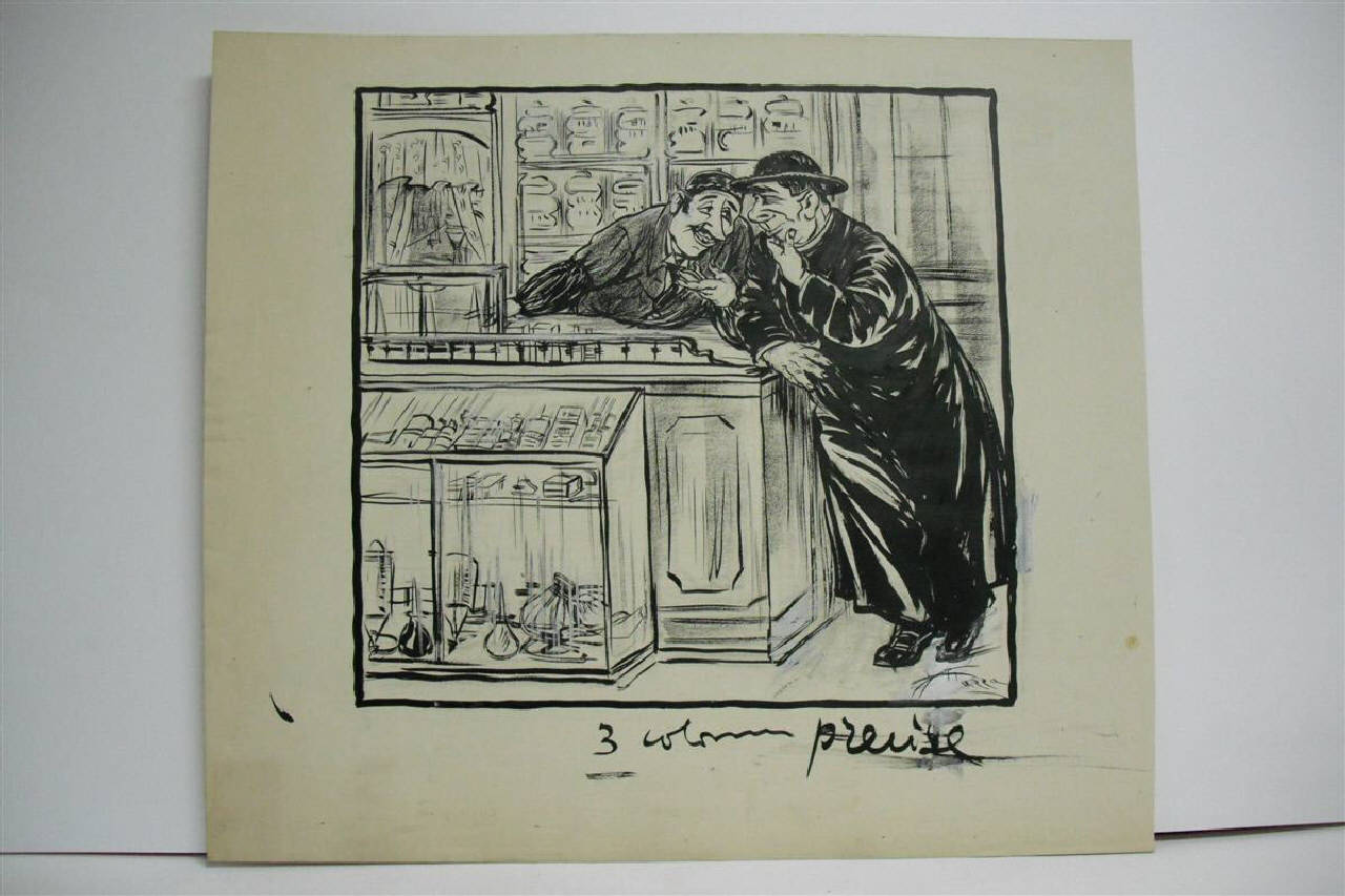 IL RINCARO DEI MEDICINALI. (Consigli del farmacista). (disegno) di Mazza, Aldo (1916/02/06 - )