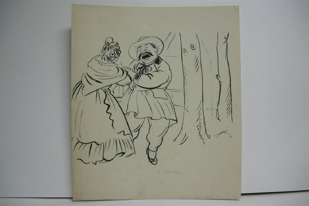 DE LUCIA ALLA SCALA. (disegno) di Mazza, Aldo (1916/02/13 - )