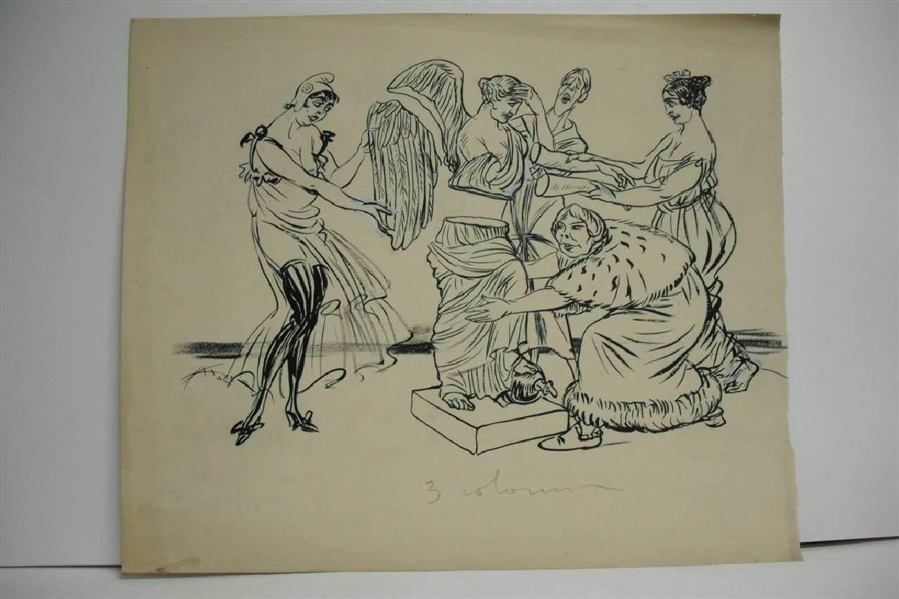 L'UNITA' D'AZIONE DELL'INTESA. (disegno) di Mazza, Aldo (1916/02/20 - )