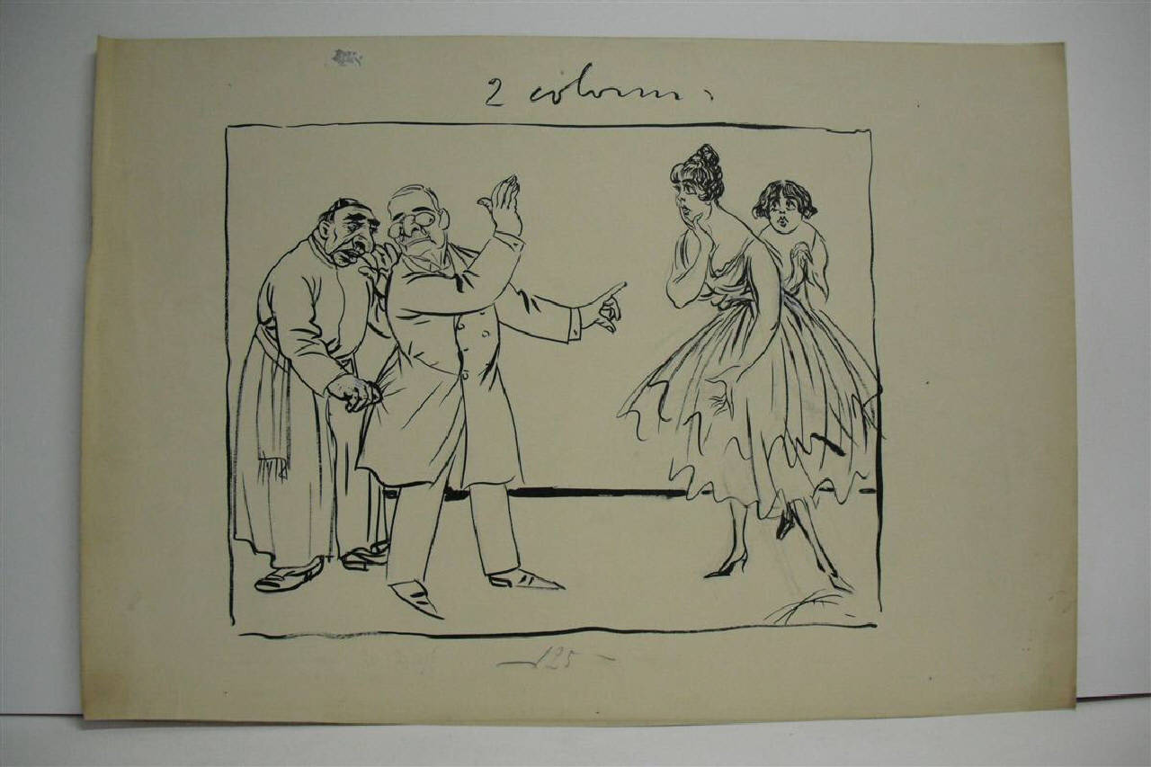 IL PREFETTO E I "BALS TABARIN". (disegno) di Mazza, Aldo (1916/02/20 - )