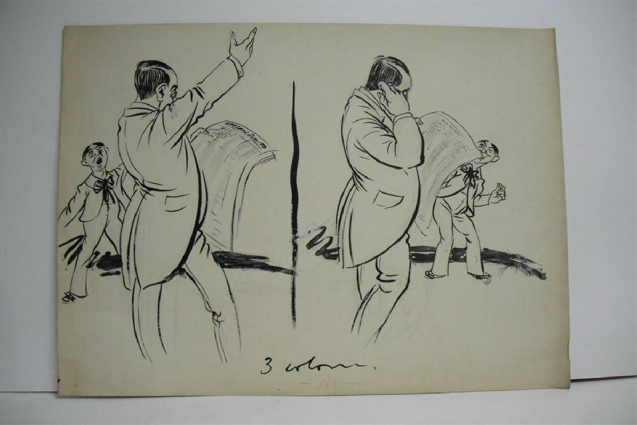 LA SECONDA SOTTOSCRIZIONE. (disegno) di Mazza, Aldo (1916/02/27 - )