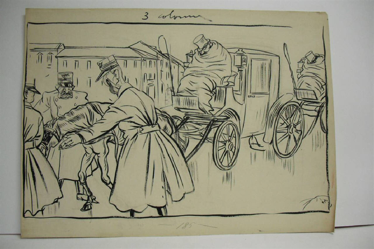 UN DOVEROSO COMPITO DELLA CROCE AZZURRA. (disegno) di Mazza, Aldo (1916/03/19 - )