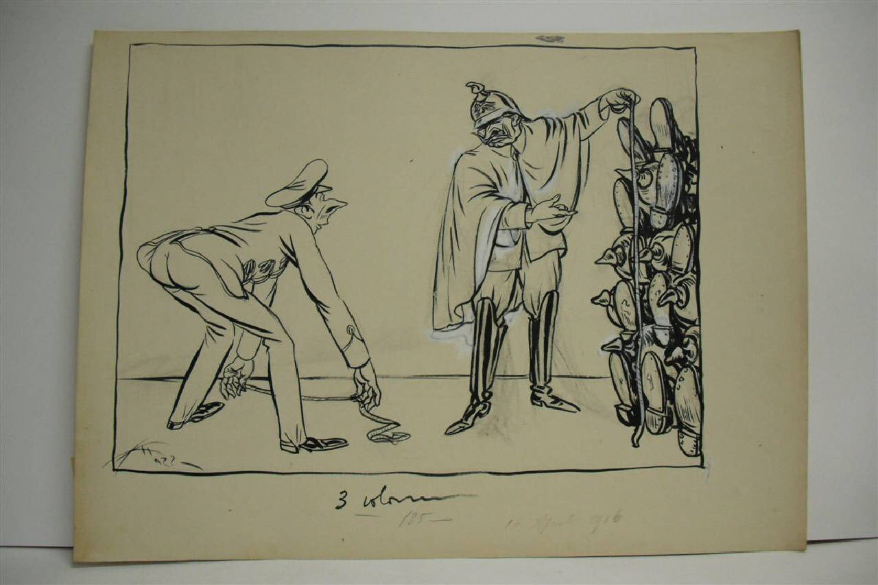 A VERDUN. (disegno) di Mazza, Aldo (1916/04/16 - )