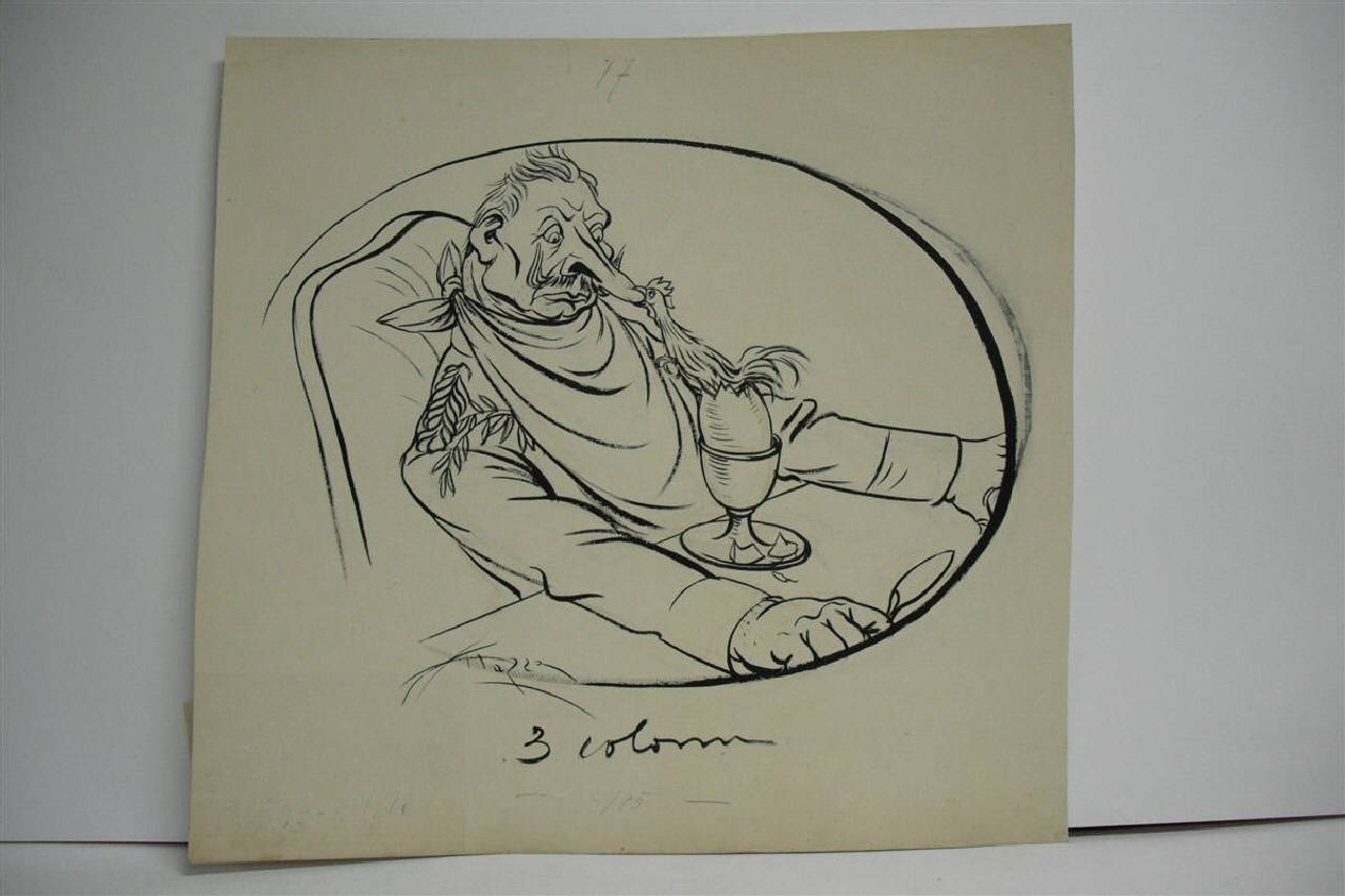 L'UOVO PASQUALE. (disegno) di Mazza, Aldo (1916/04/23 - )