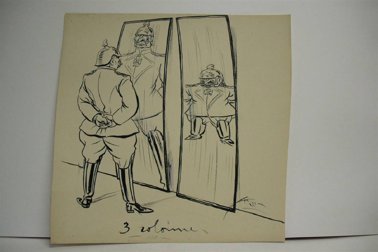 GUGLIELMO E GLI SPECCHI. (disegno) di Mazza, Aldo (1916/05/14 - )