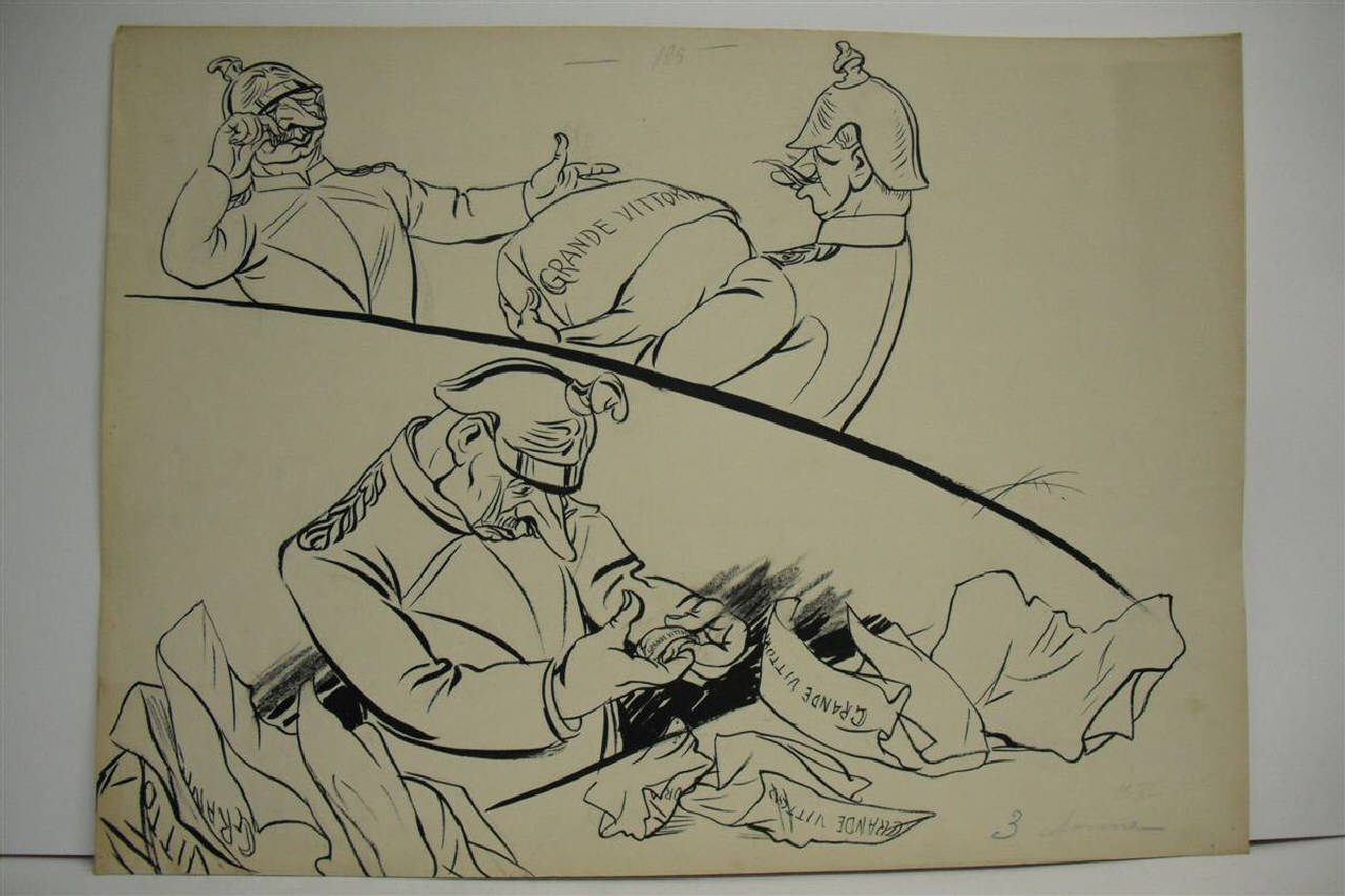 LA GRANDE VITTORIA NAVALE. (disegno) di Mazza, Aldo (1916/06/11 - )