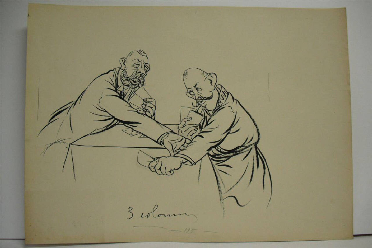 LA BISCA D'ATENE. (disegno) di Mazza, Aldo (1916/06/25 - )