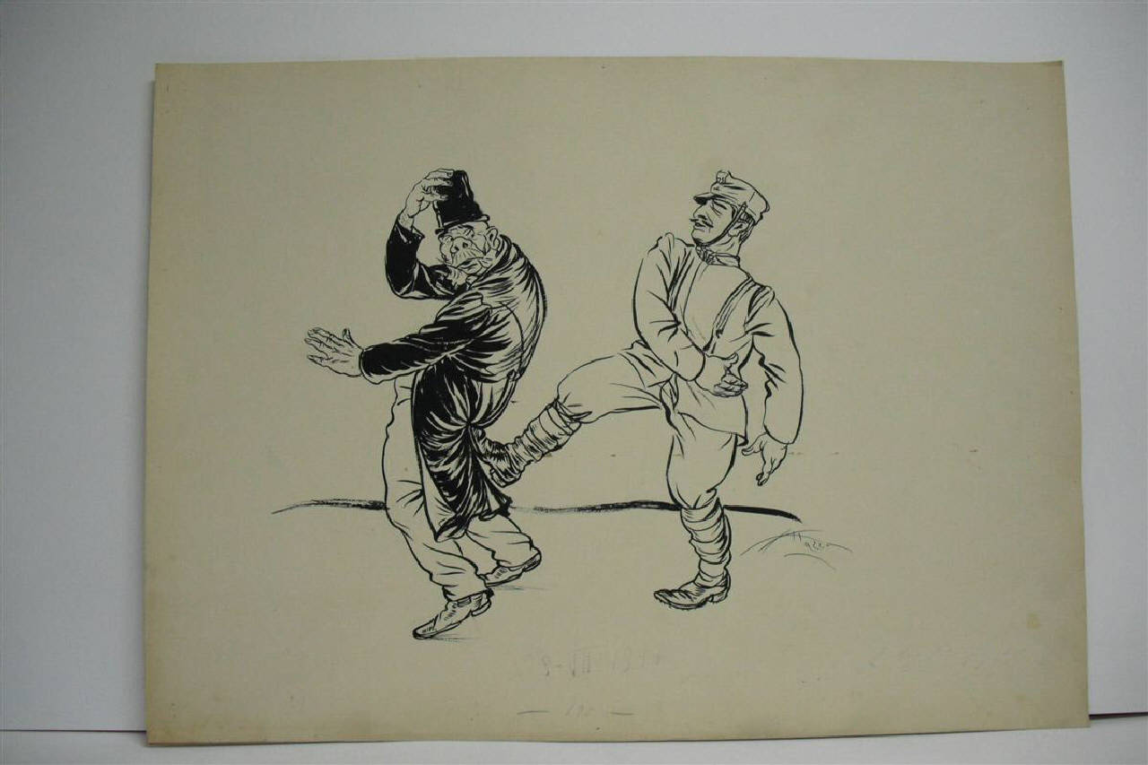 I BOLLETTINI AUSTRIACI. (disegno) di Mazza, Aldo (1916/07/02 - )