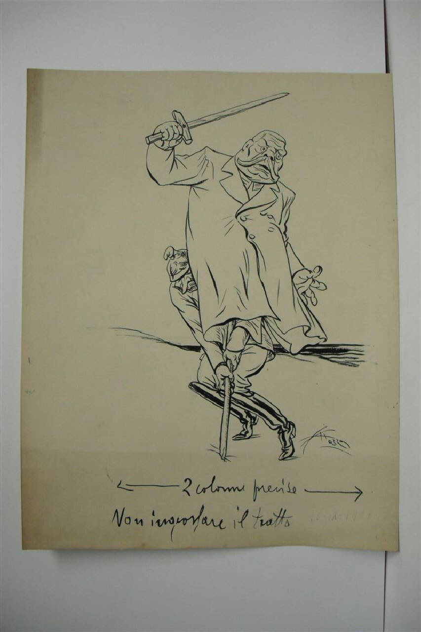 LO SPAVENTA PASSERI HINDENBURG. (disegno) di Mazza, Aldo (1916/09/10 - )