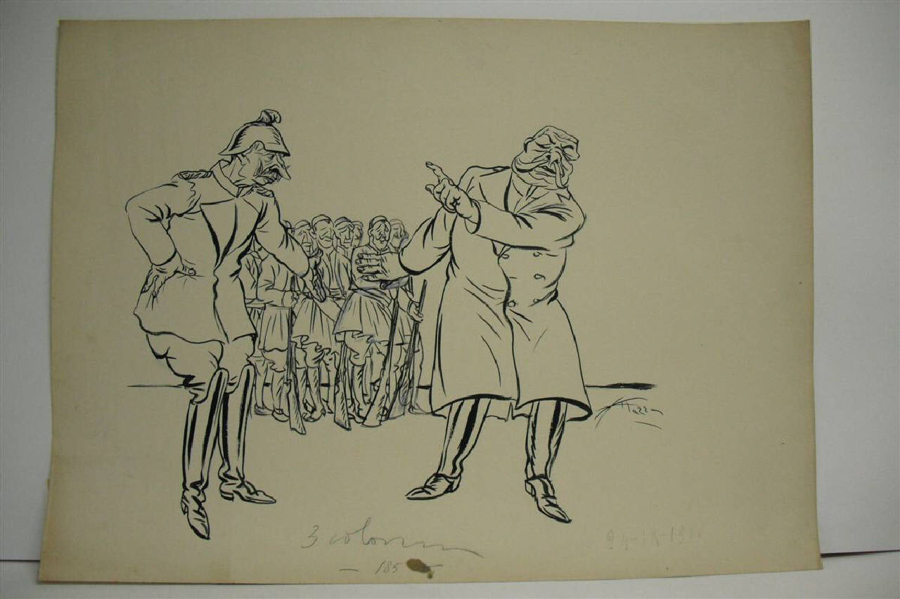 L'UTILIZZAZIONE DEI GRECI ARRESISI AI TEDESCHI. (disegno) di Mazza, Aldo (1916/09/24 - )