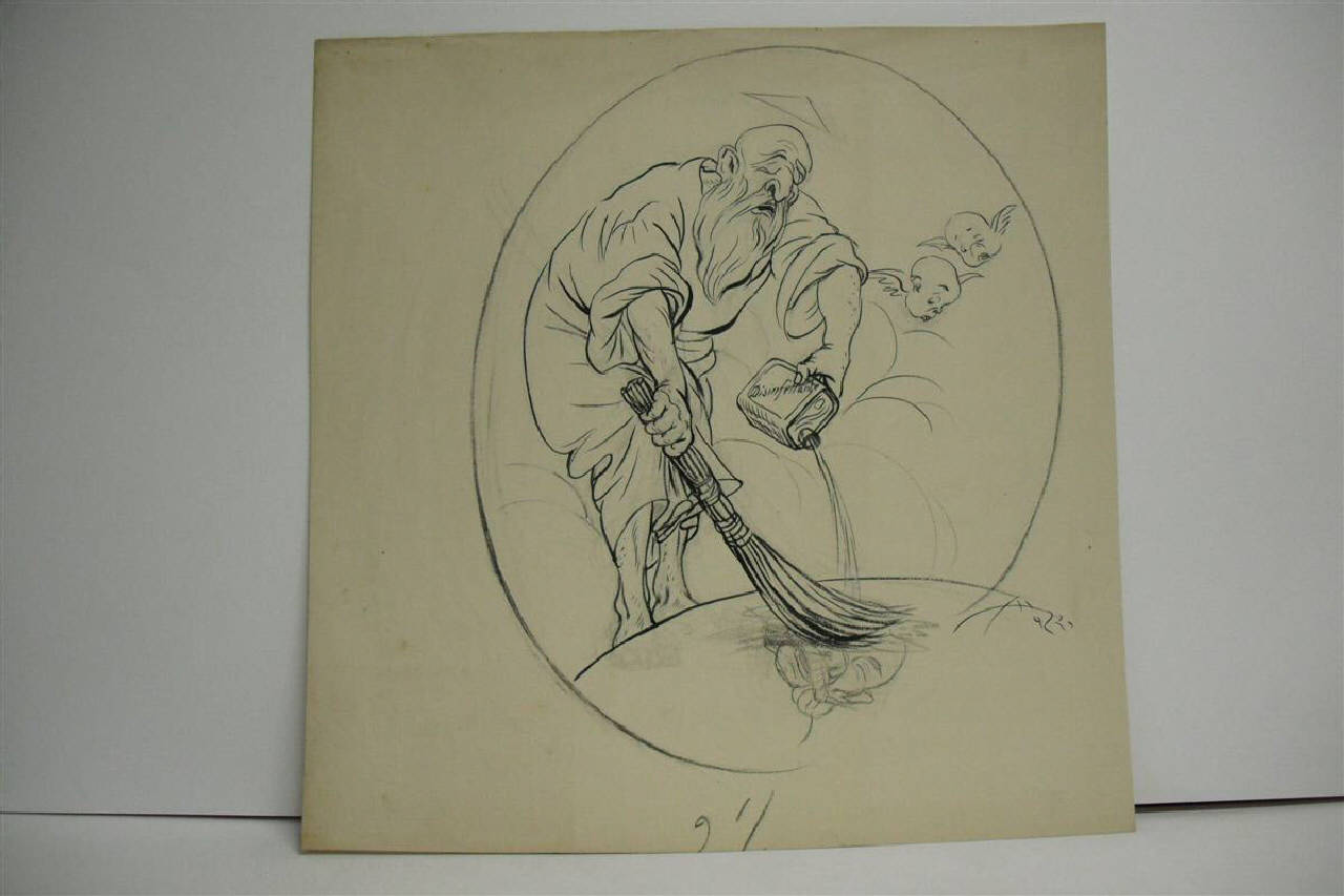 IL PADRE ETERNO. (disegno) di Mazza, Aldo (1916/11/19 - )