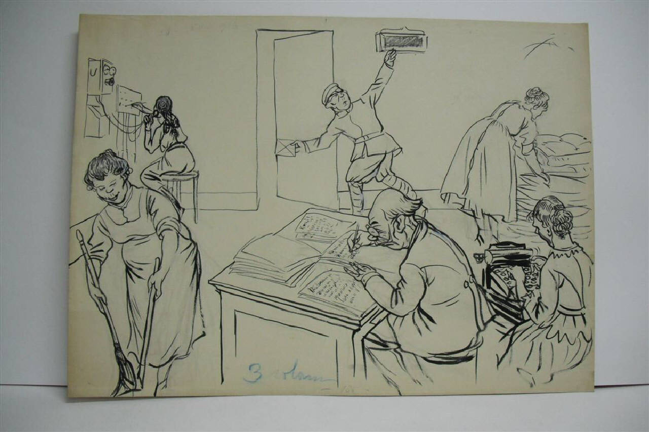 IN GERMANIA… (disegno) di Mazza, Aldo (1916/12/10 - )