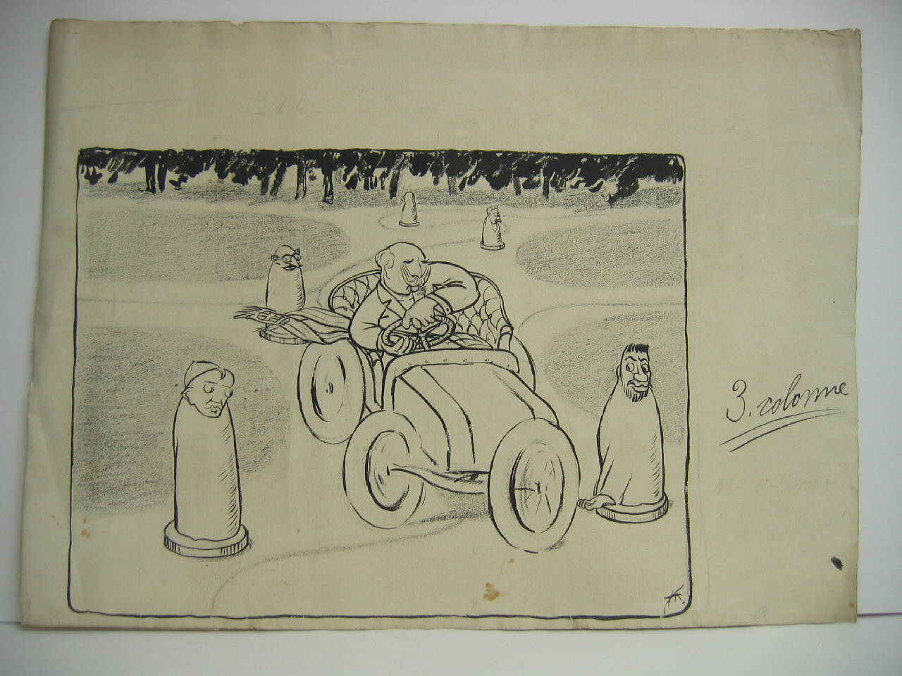 GIMKANA MUNICIPALE. (disegno) di Mazza, Aldo (1905/06/11 - )