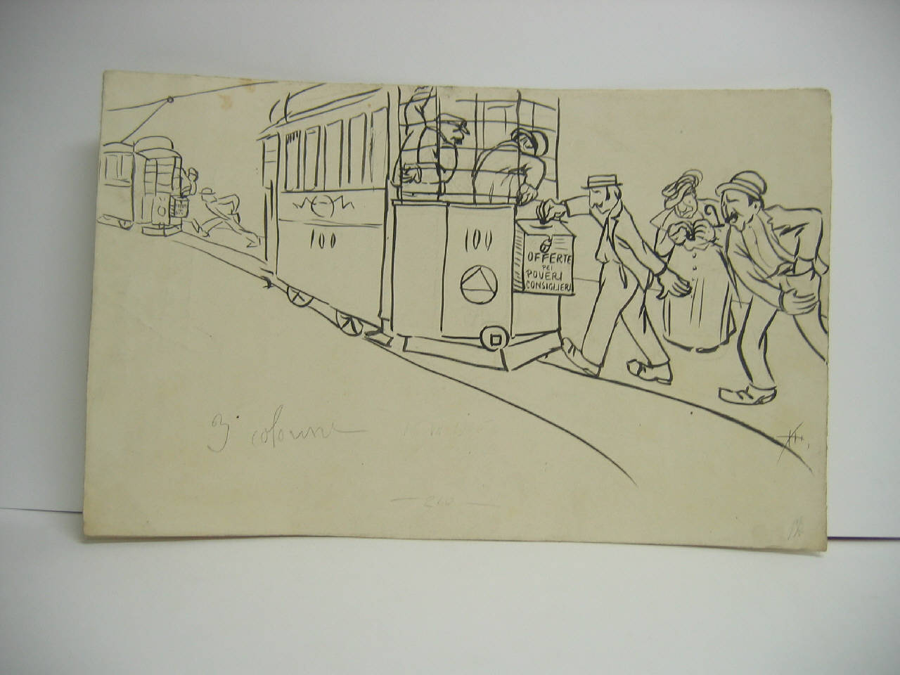 LE DOLOROSE CONSEGUENZE DEL FURTO ALLA EDISON. (disegno) di Mazza, Aldo (1905/07/16 - )