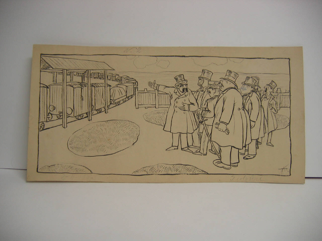 L'INAUGURAZIONE. (disegno) di Mazza, Aldo (1916/04/08 - )