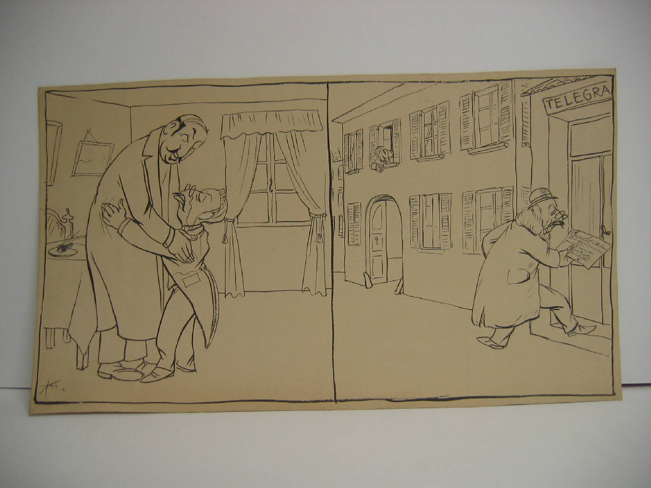 SINCERI AUGURI. (disegno) di Mazza, Aldo (1906/12/23 - )