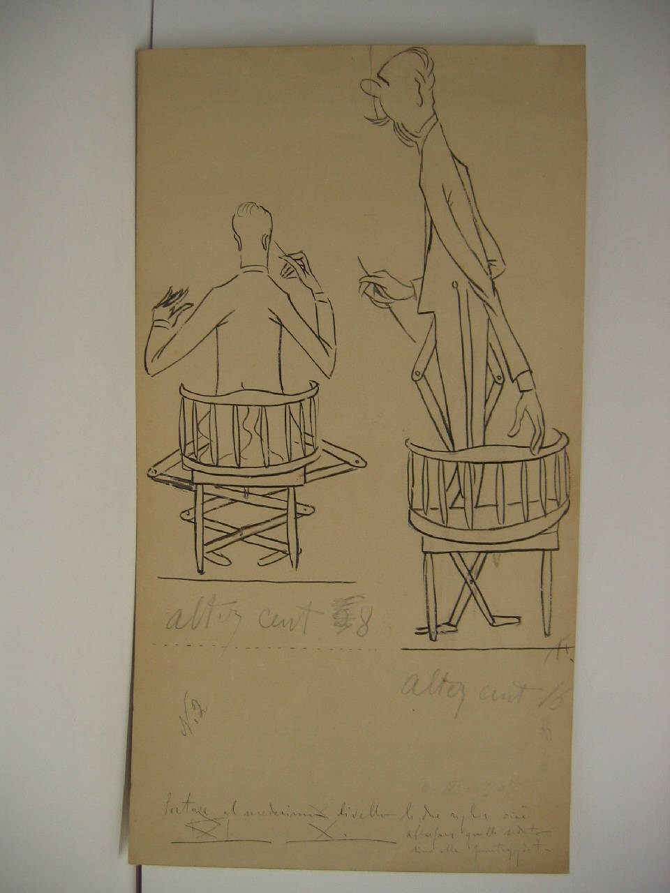 TEATRO DAL VERME - LA DONNA JUANITA - Il maestro concertatore. (disegno) di Mazza, Aldo (1907/03/10 - )