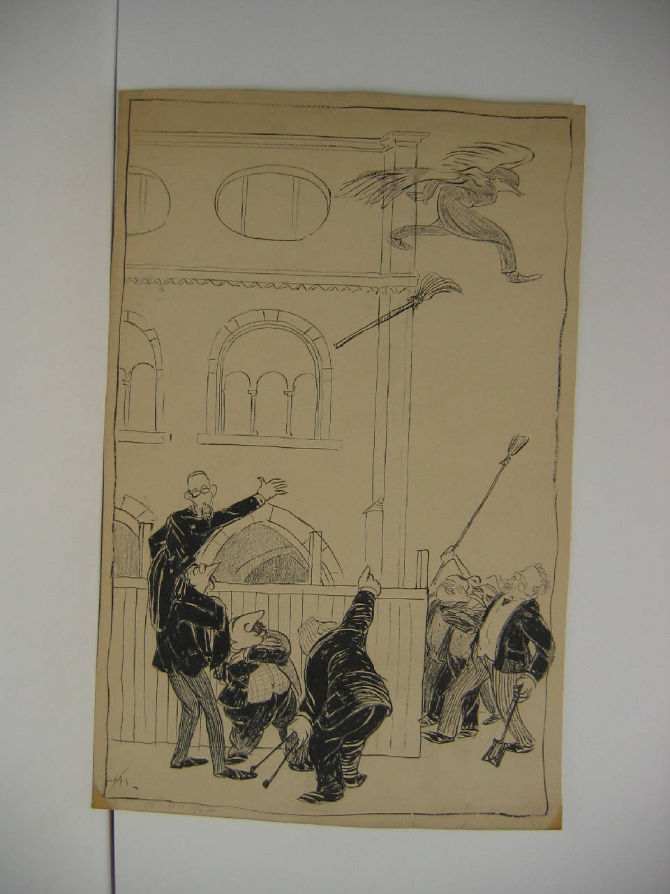 IL PALAZZO DELLA RAGIONE. (disegno) di Mazza, Aldo (1907/04/14 - )