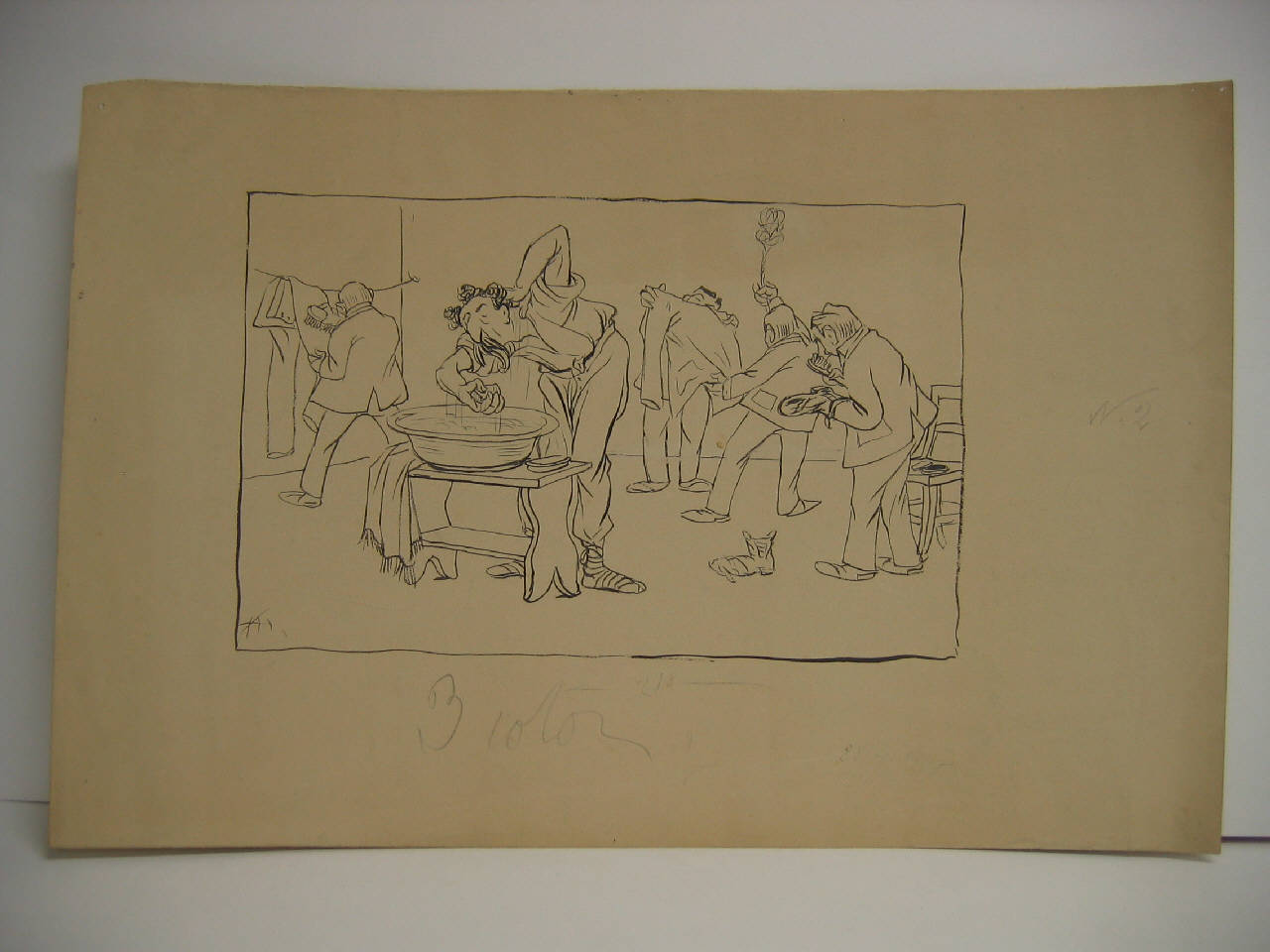 IL GRAN LAVORO DELLA DIREZIONE DEL PARTITO SOCIALISTA. (disegno) di Mazza, Aldo (1907/04/28 - )