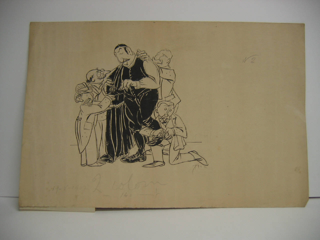 IL CLERICALISMO DEL MINISTERO. (disegno) di Mazza, Aldo (1907/05/19 - )